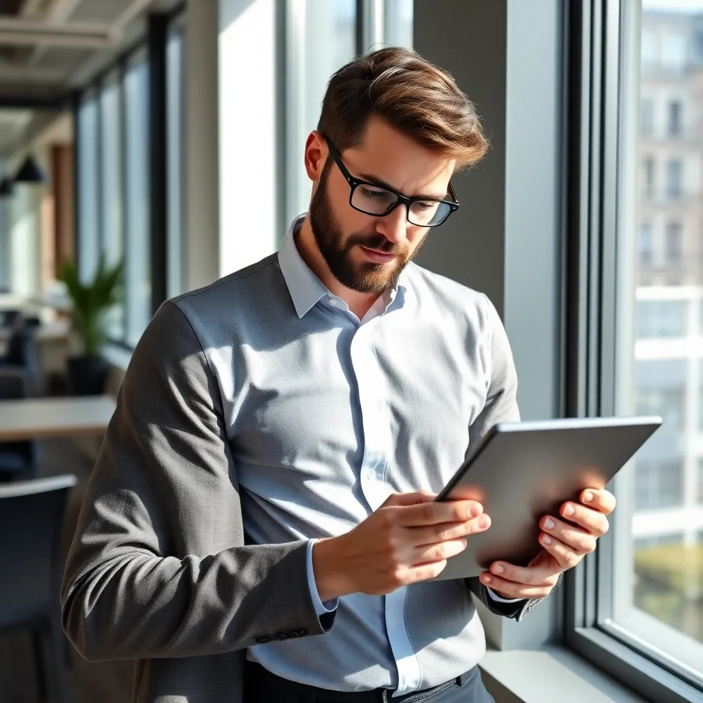 Persoon die productiviteitsapps gebruikt op smartphone en laptop