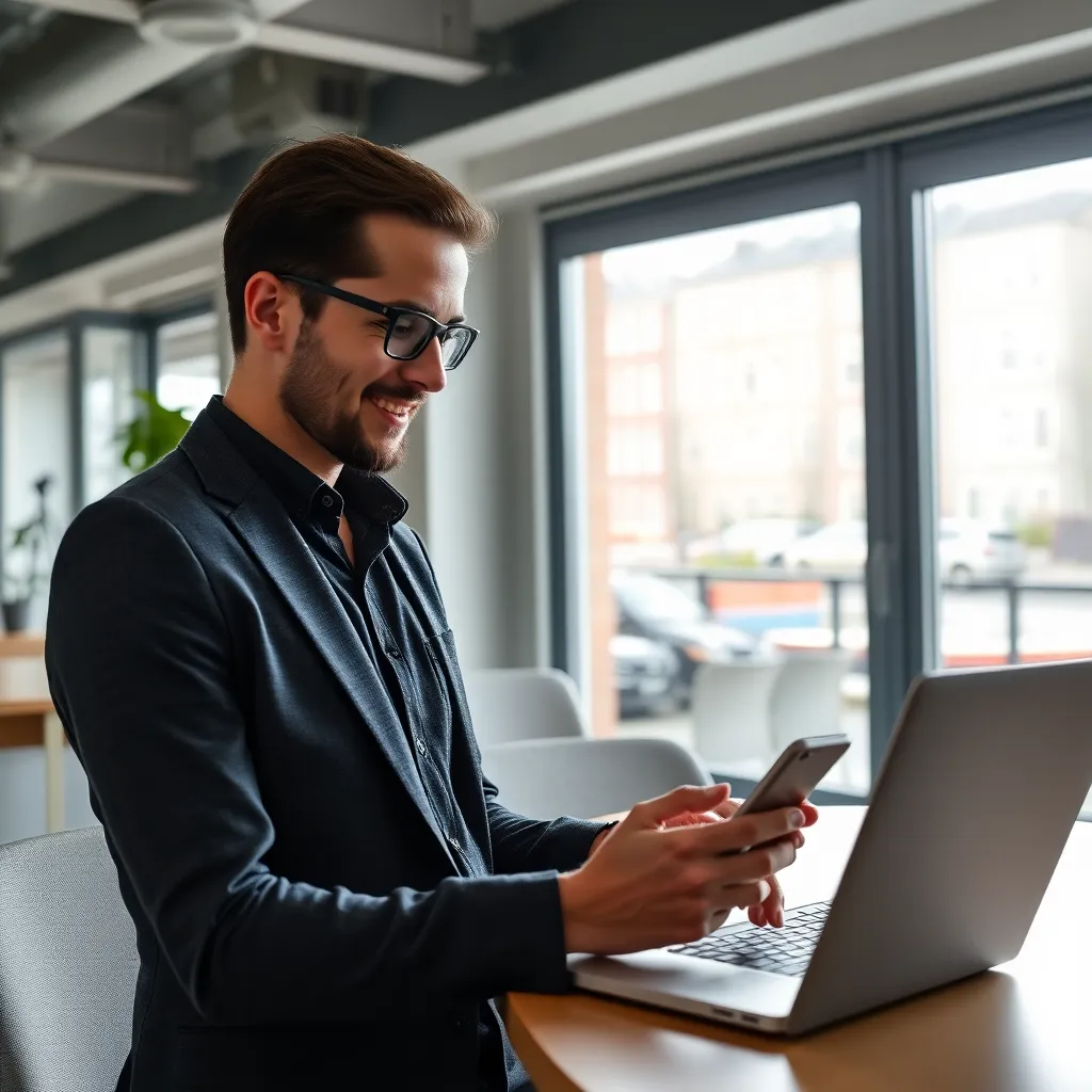 Nederlandse professional die productiviteitsapps gebruikt