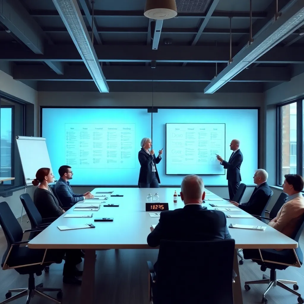 Nederlandse vergaderruimte met effectieve vergadertechnieken visualisatie