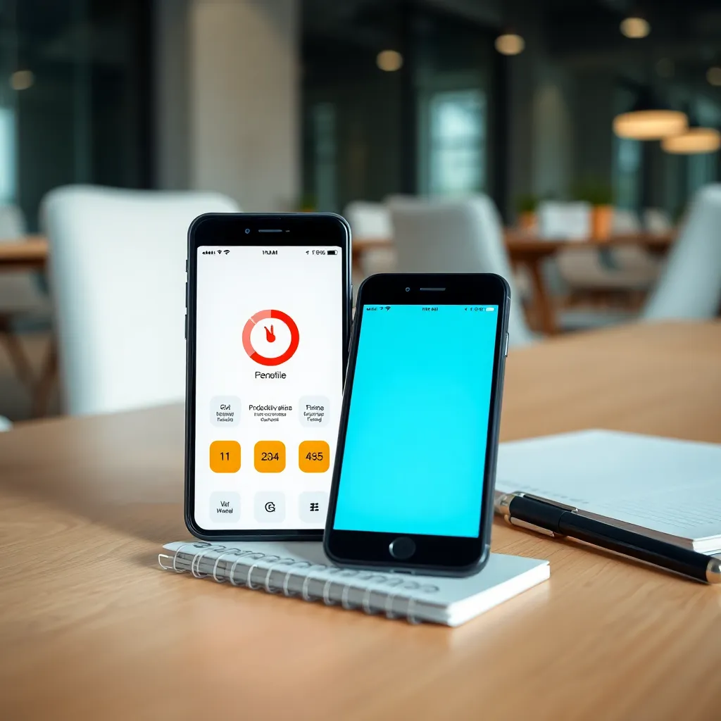 Digitale productiviteitsapps op smartphone en tablet met Nederlandse interface